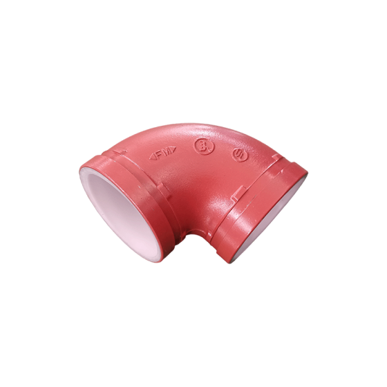 建支牌襯塑溝槽管件紅色彎頭