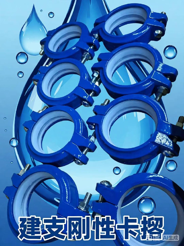 建支牌飲用水管件，藍(lán)色剛性卡箍